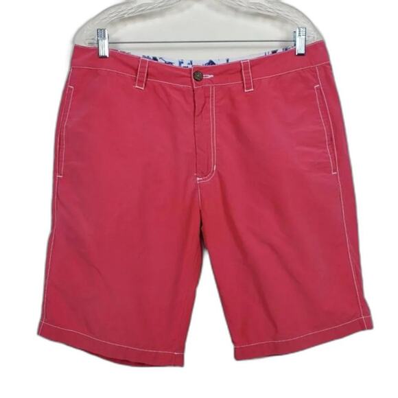 Tailor Vintage Red Board Shorts Swim Trunks Mens Size 34 Classic Fit - Picture 1 of 11